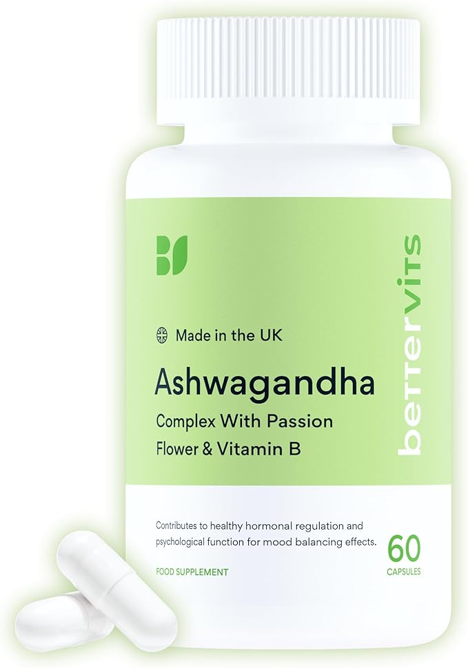 Bettervits Organic KSM-66 Ashwagandha 800mg Supplement 60 Capsules