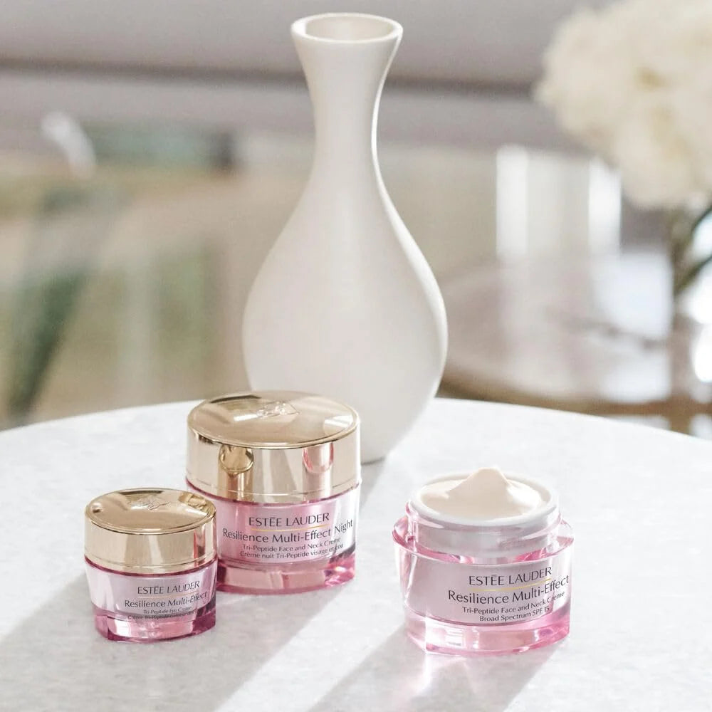 Estee Lauder Resilience Multi-Effect Tri-Peptide Face and Neck Cream Moisturizer SPF 15 | Plumping & Anti-Aging