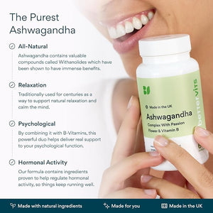 Bettervits Organic KSM-66 Ashwagandha 800mg Supplement 60 Capsules