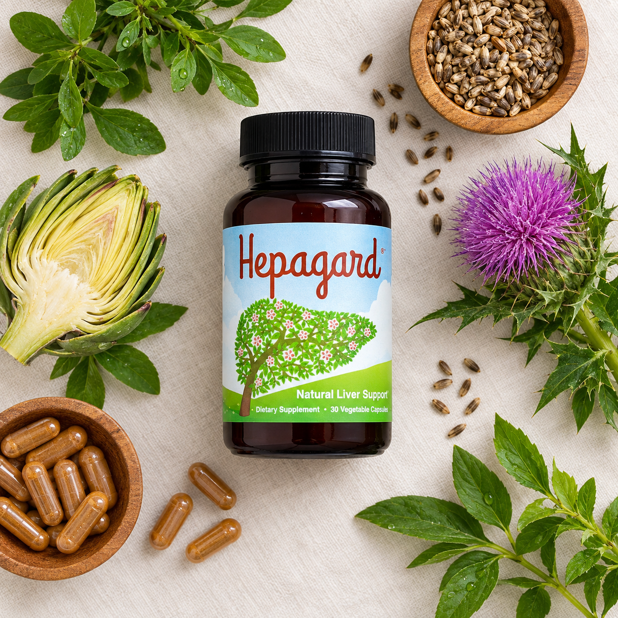 Natural Liver Support Supplement 30 Capsules