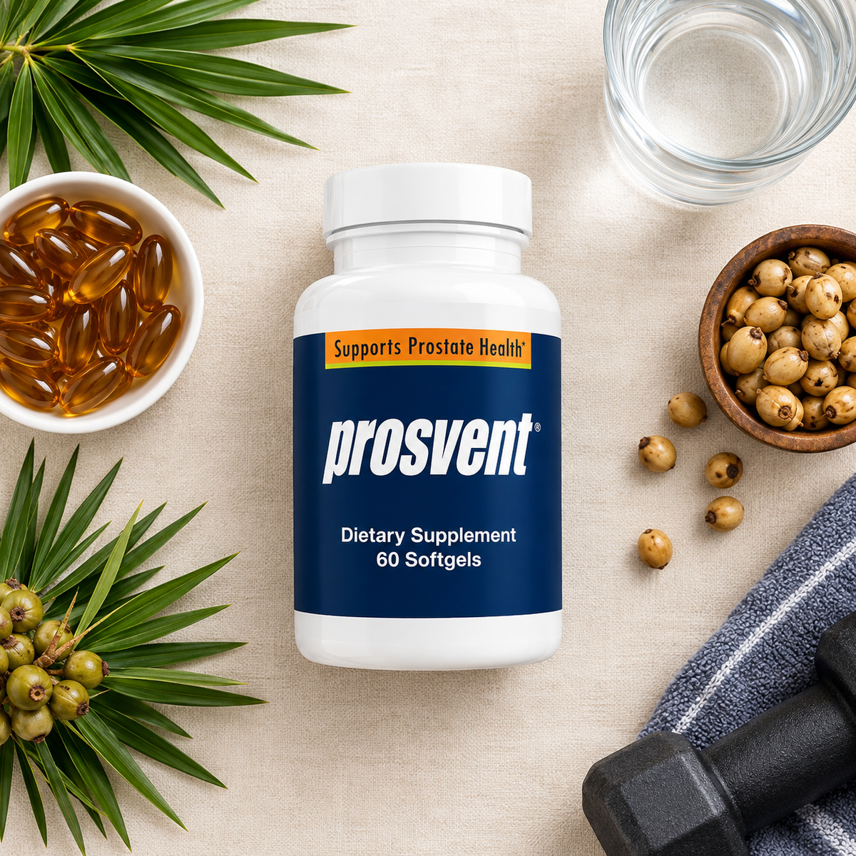 Advanced Men's Prostate Support Natural Supplement with Saw Palmetto, Vitamin D, and Zinc to Ease Urinary Frequency & Urgency (60 Count)