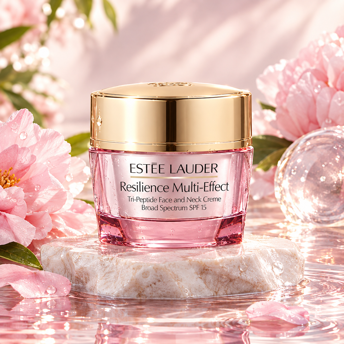 Estee Lauder Resilience Multi-Effect Tri-Peptide Face and Neck Cream Moisturizer SPF 15 | Plumping & Anti-Aging