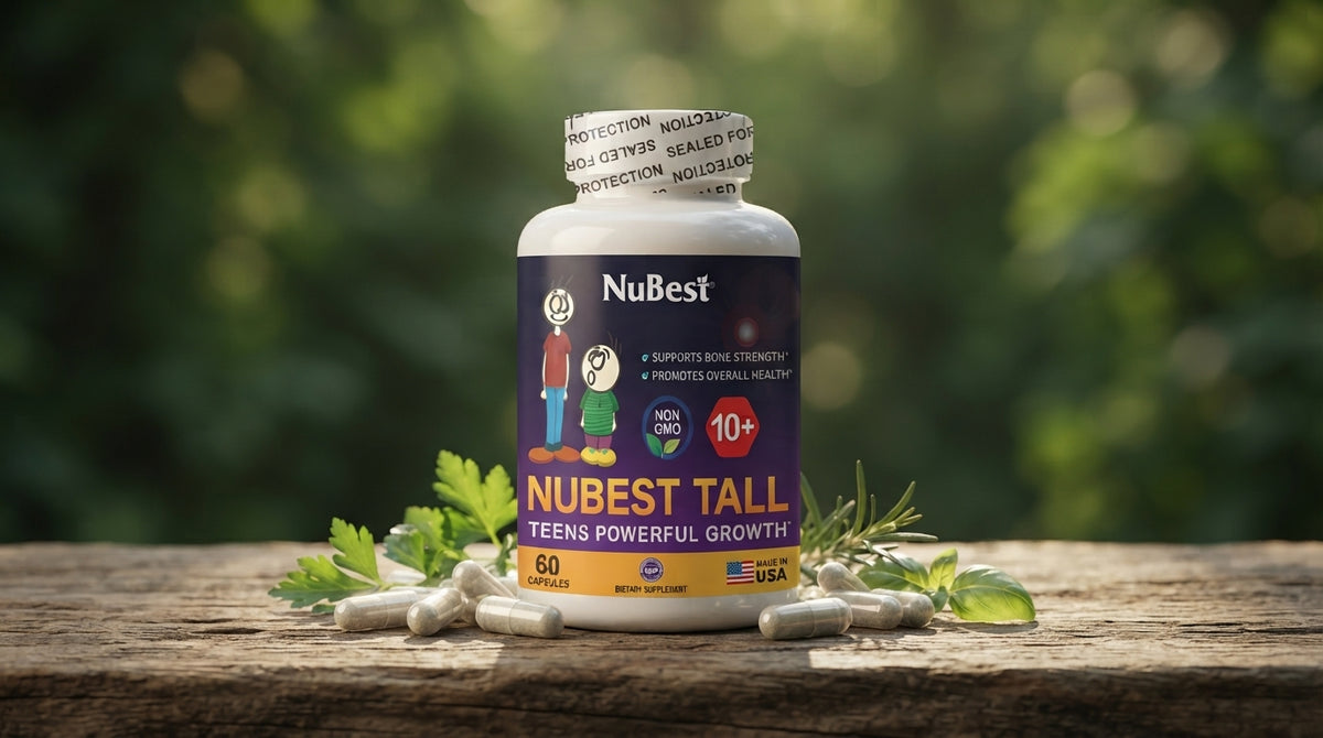 NuBest Tall 10+ Premium Bone Strength Formula, Enhanced Immunity and Overall Health for Age 10+ with Calcium, Vitamin D3, Vitamin K2, and Multivitamins | 60 Capsules | 1 Month Supply