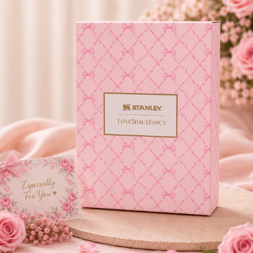 LoveShackFancy x Stanley Pink Bow Tumbler Gift Box Set 591ml