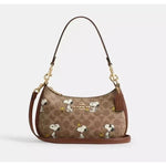 COACH CBJ88 Teri Shoulder Bag Signature Tan Brown