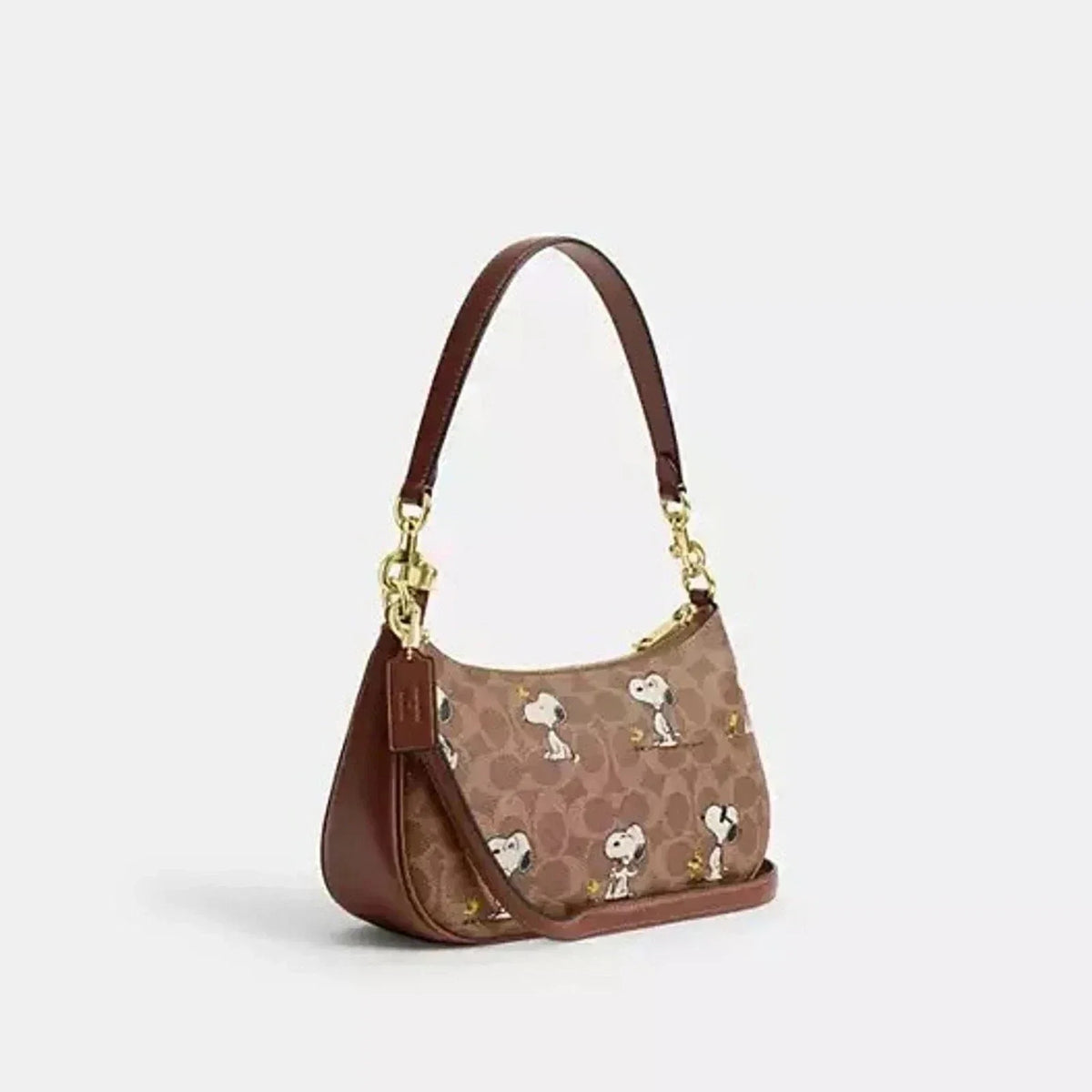 COACH CBJ88 Teri Shoulder Bag Signature Tan Brown