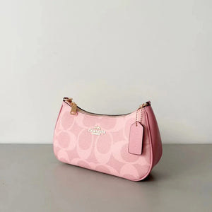 COACH Teri Shoulder Bag Signature Canvas Powder Pink