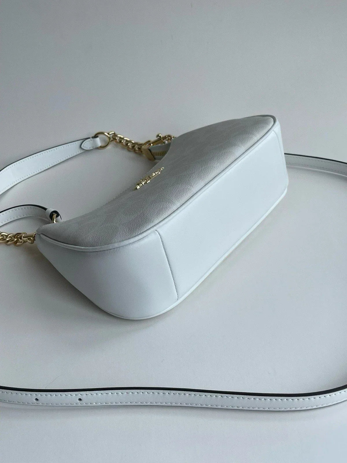 COACH CA548 Teri 2-Way Shoulder Bag Signature White