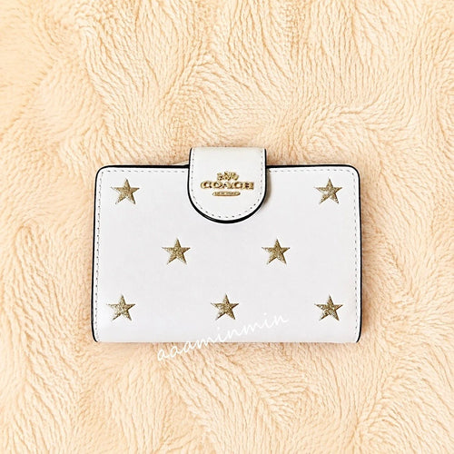 COACH CW530 Medium Corner Zip Wallet Star Print