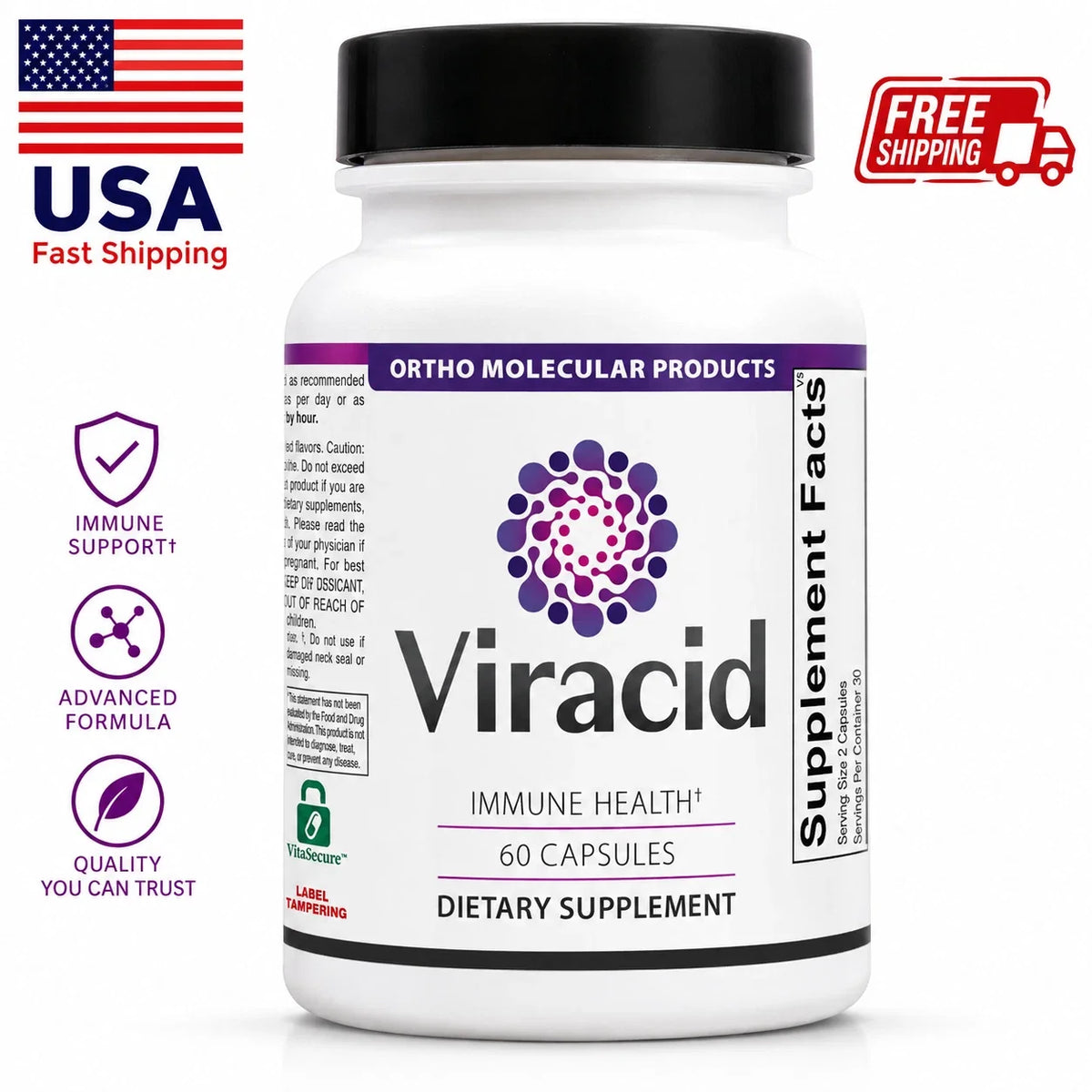 Viracid Immune Support Supplement 60 Capsules