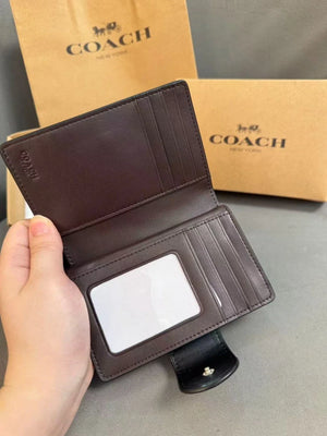 COACH CW530 Medium Corner Zip Wallet Star Print Black