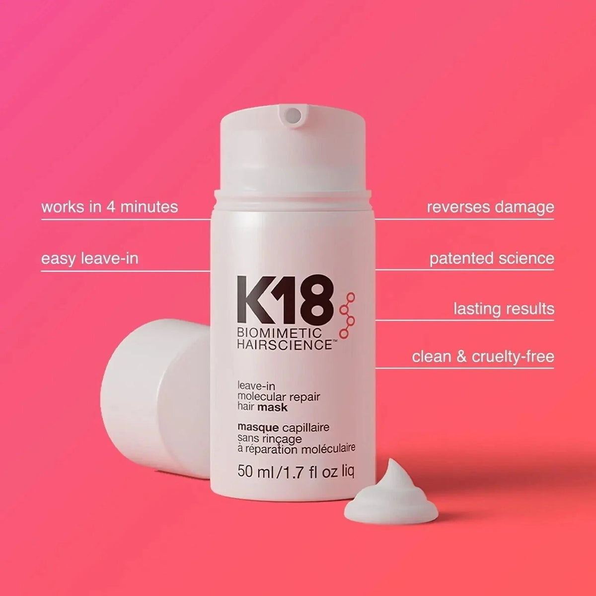 K18 Leave-In Molecular Repair Hair Mask 50ml