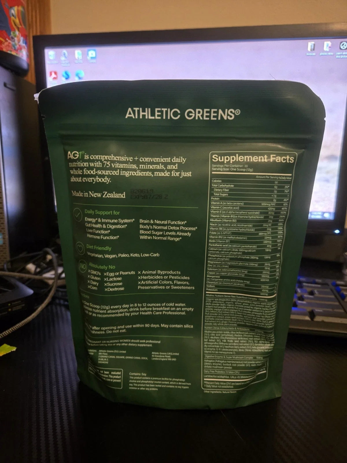 AG1 Athletic Greens Superfood Powder Supplement 360g