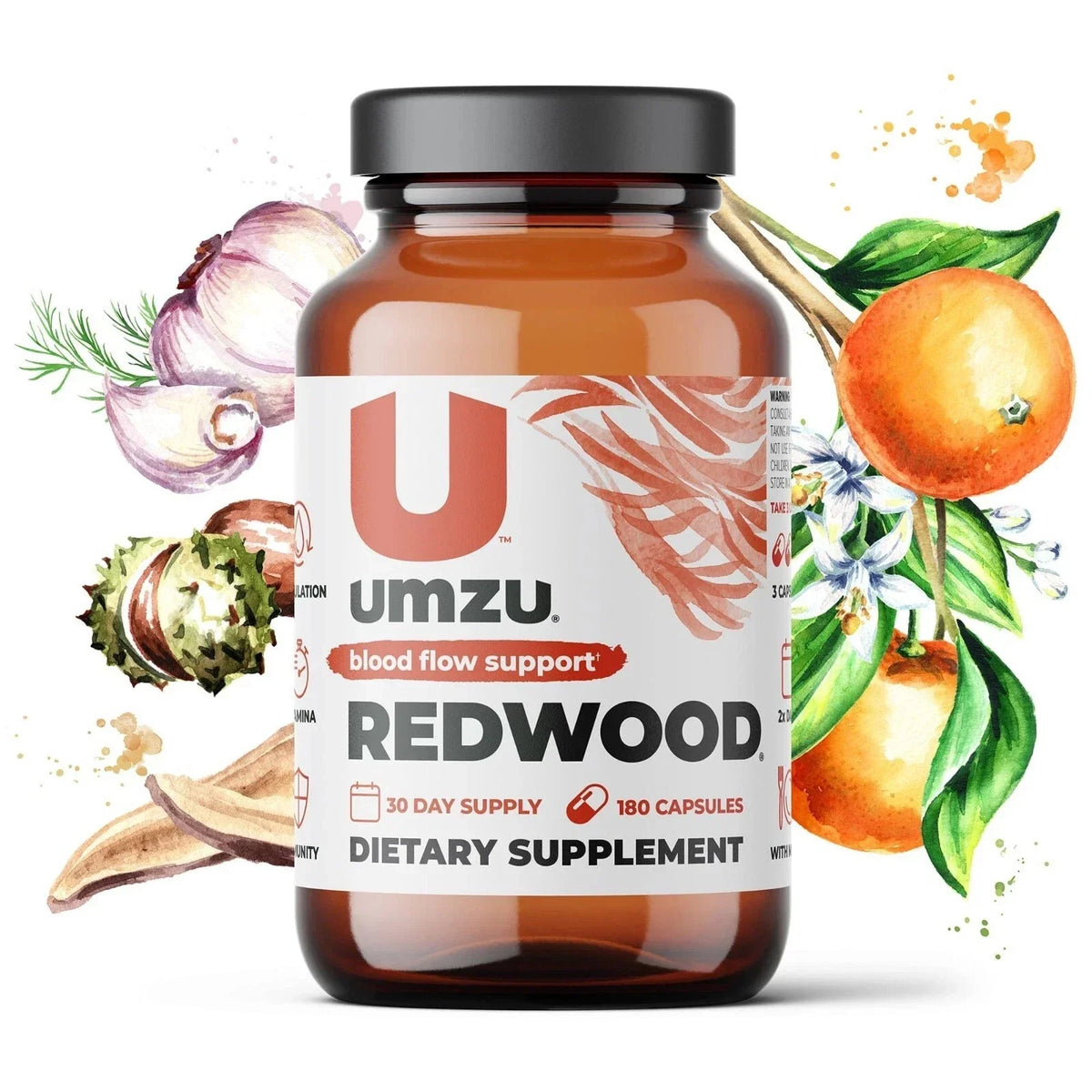 UMZU Redwood Nitric Oxide Booster Supplement 30-Day Supply