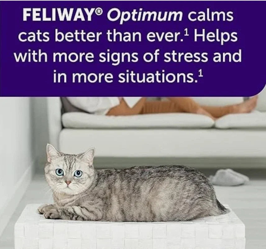 FELIWAY Optimum 30 Day Cat Calming Diffuser Refill 3 Pack 48ml