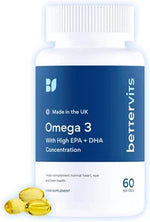 Bettervits Omega 3 Fish Oil High Strength Supplement 1000mg